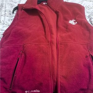 Columbia Red Fleece Vest